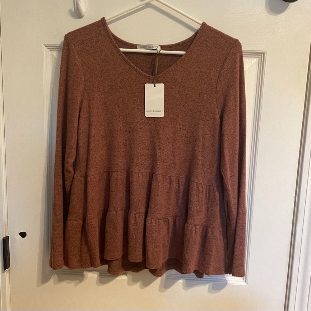 NWT SIZE SMALL GREEN ENVELOPE SHIRT
